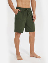 Baleaf Men's UPF 50+ Multi-Pocket Beach Pants Rifle Green Side