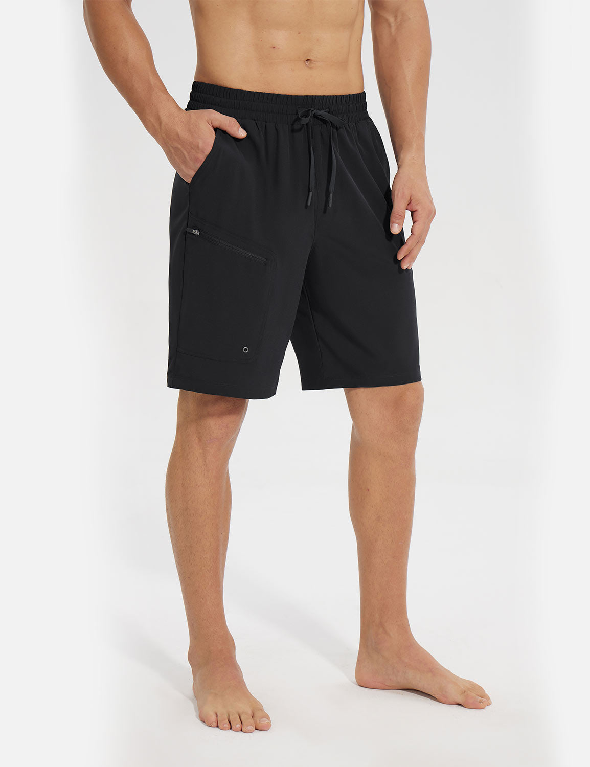 Baleaf Men's UPF 50+ Multi-Pocket Beach Pants Anthracite Side