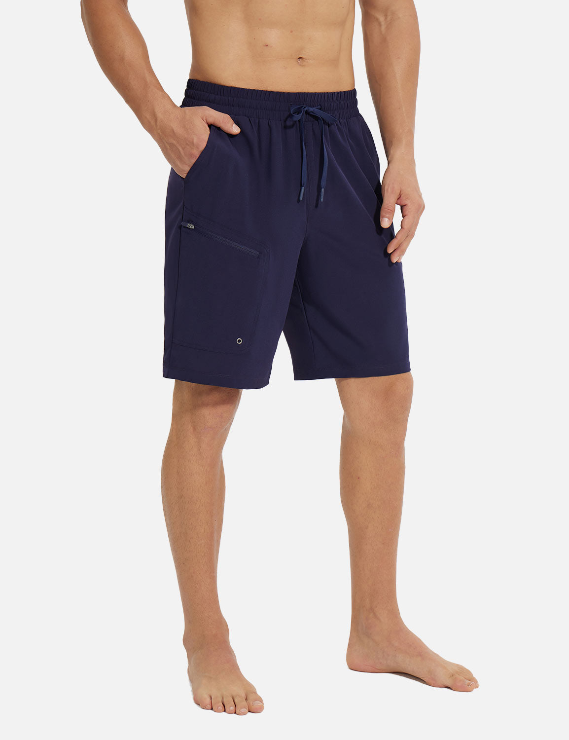 Baleaf Men's UPF 50+ Multi-Pocket Beach Pants Peacoat Side