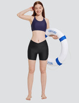 Baleaf Women's Quick Dry Pocket Casual Swim Shorts Anthracite Full