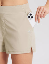 Baleaf Women's UPF 50+ Lightweight Elastic Waist Shorts Doeskin with Pockets