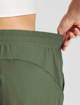 Baleaf Women's UPF 50+ Lightweight Elastic Waist Shorts Rifle Green Details
