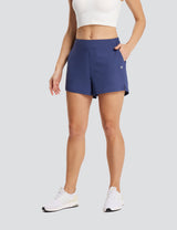 Baleaf Women's UPF 50+ Lightweight Elastic Waist Shorts Estate Blue Front