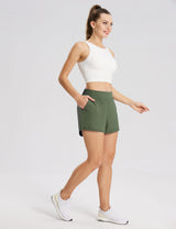 Baleaf Women's UPF 50+ Lightweight Elastic Waist Shorts Rifle Green Full