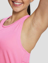 Baleaf Women's Scoop Neck Workout Tank Top Plumeria Details