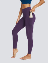Baleaf Women's High-Rise Quick-Dry Leggings Shadow Purple with Pockets