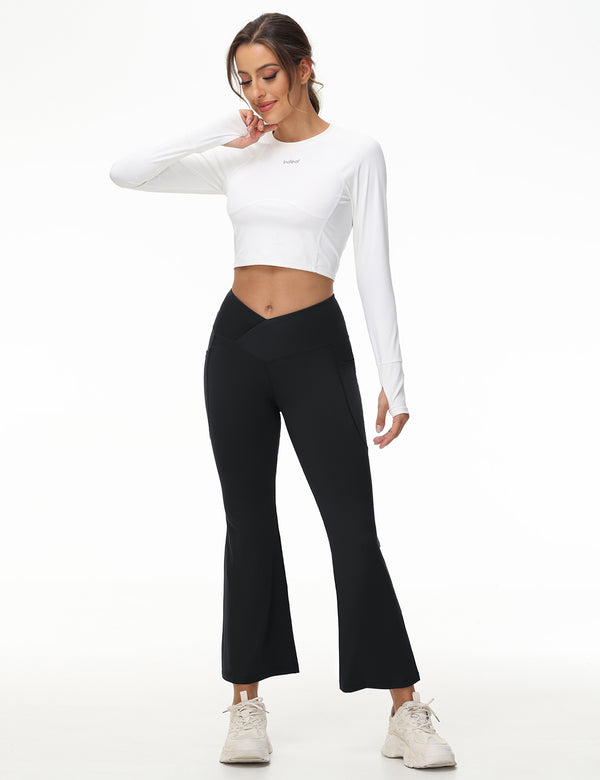 Women's High-Waisted Petite Flare Yoga Pants