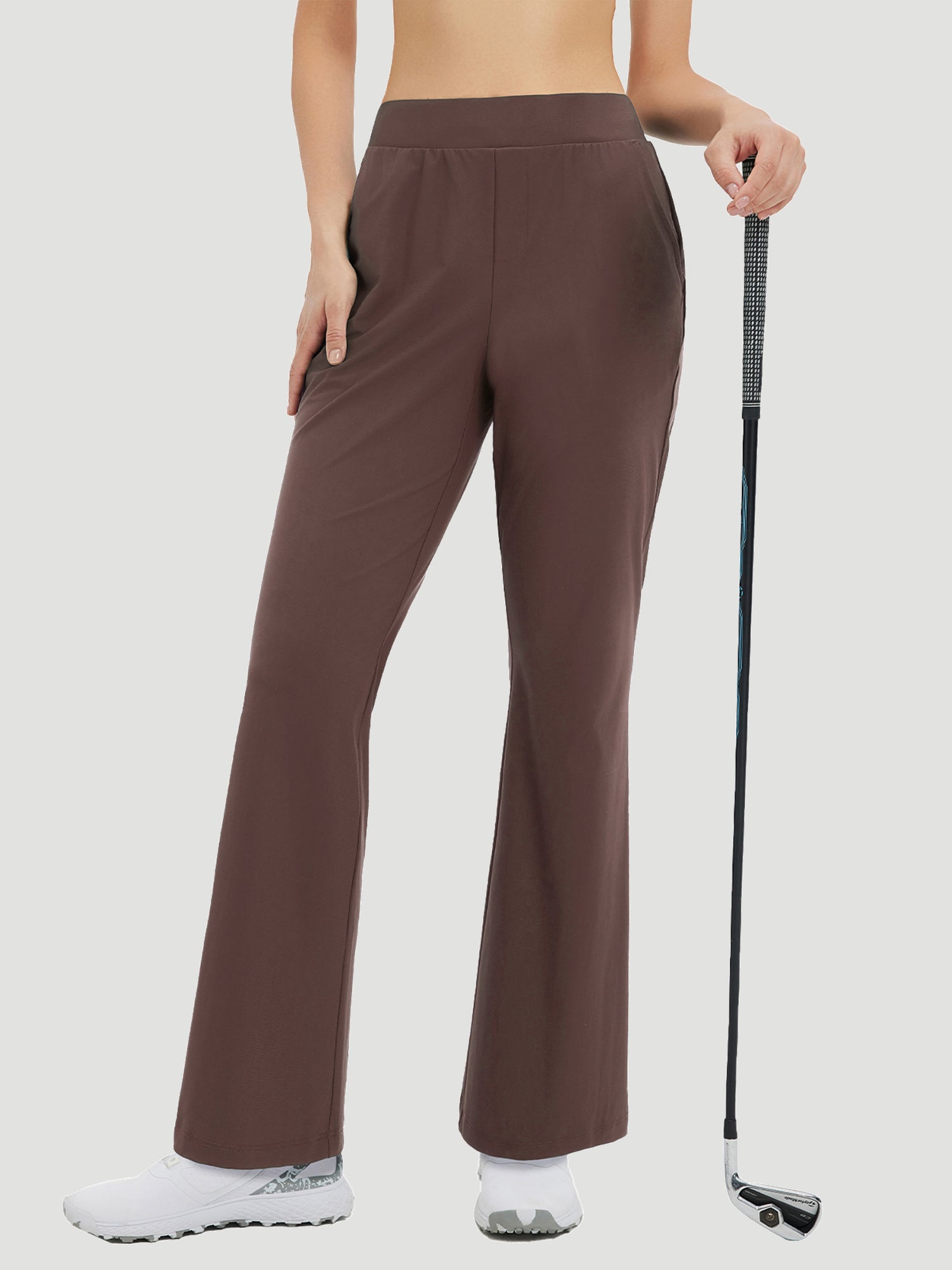 Women's 29" Flare Golf Pants | UPF 50+ Stretch - Baleaf Brown / L Women's 29" Flare Golf Pants | UPF 50+ Stretch - Baleaf Brown / L