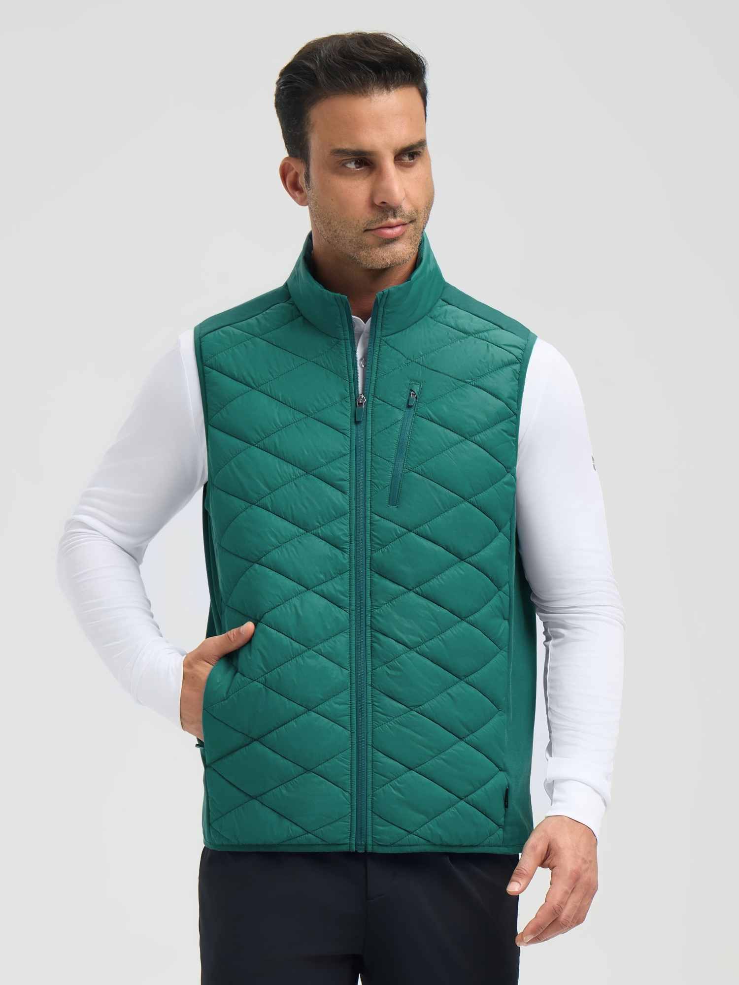 Men's Golf Insulated Vest | Waterproof, 5 Pockets - Baleaf