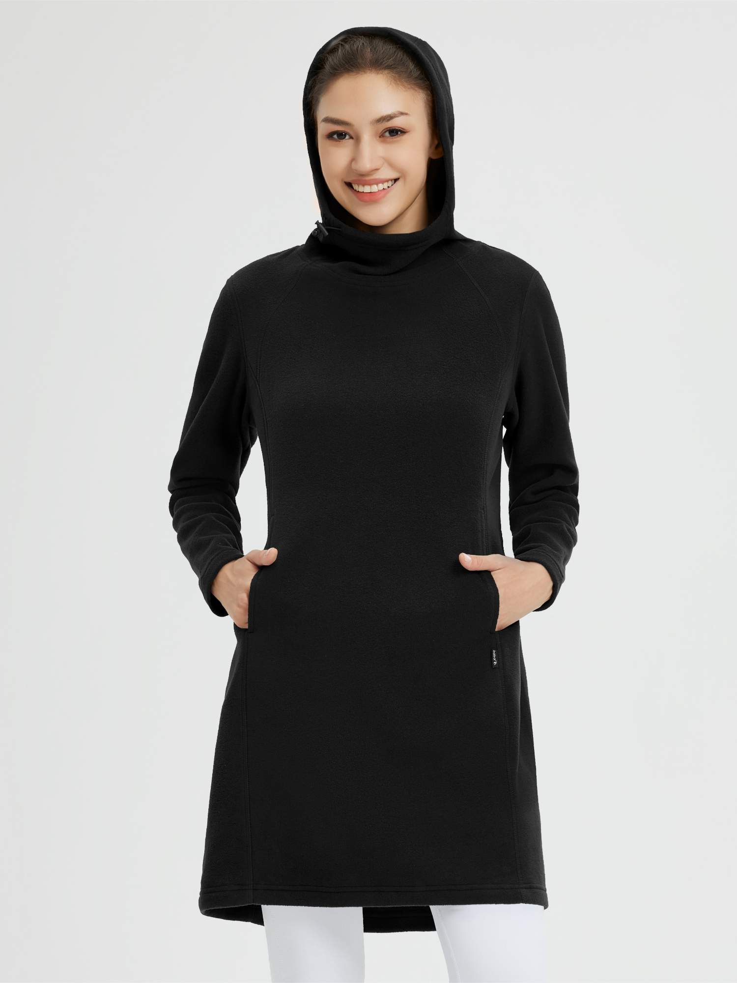 knee length dresses for ladies Hooded Linen Maxi Dress with Tie Waist, Hooded Linen Maxi Dress, Heavyweight Wrap Linen Dress with Hood, Spring Dress for Women, 2XL / Natural