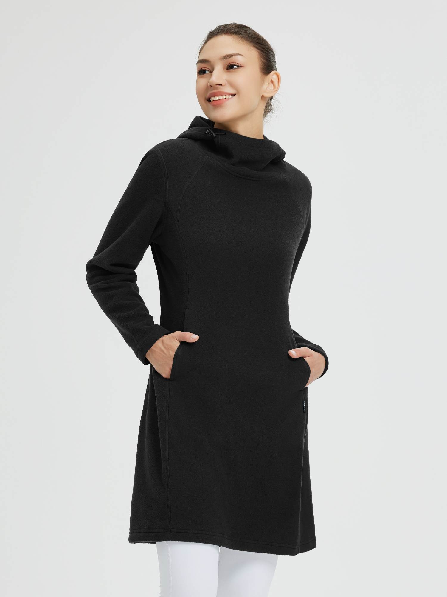 Women's Hooded Fleece Dress | Outdoor Knit, Pockets
