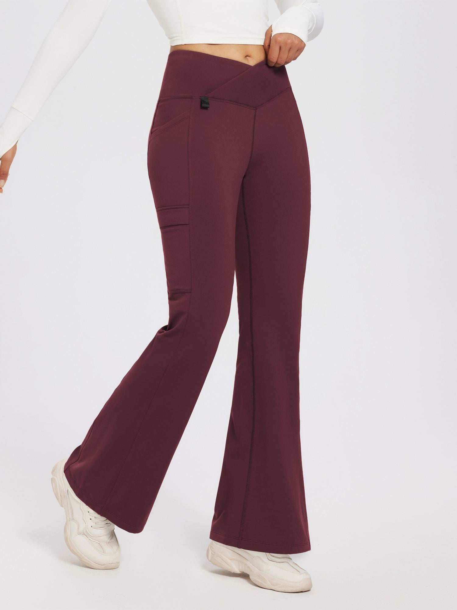 slim fit dress slacks Spanx The Perfect Kick Flare Pant, Black / L main image 1