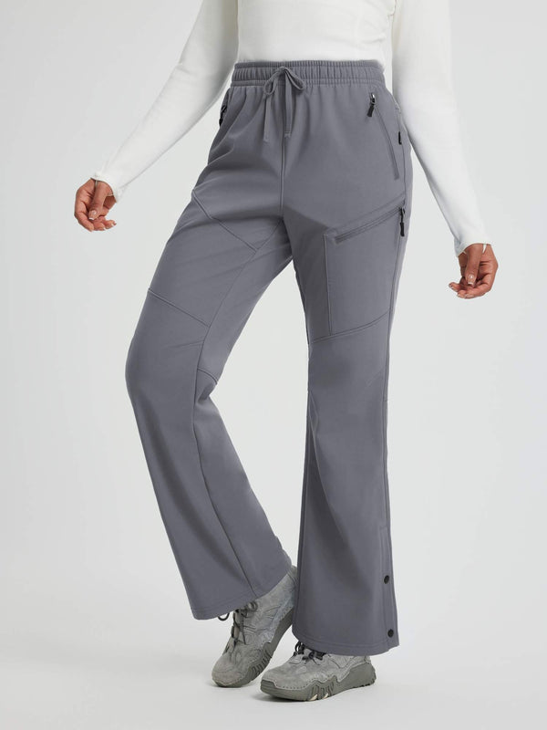 Women's Outdoor Softshell Straight-Leg Zipper Pocket Pants