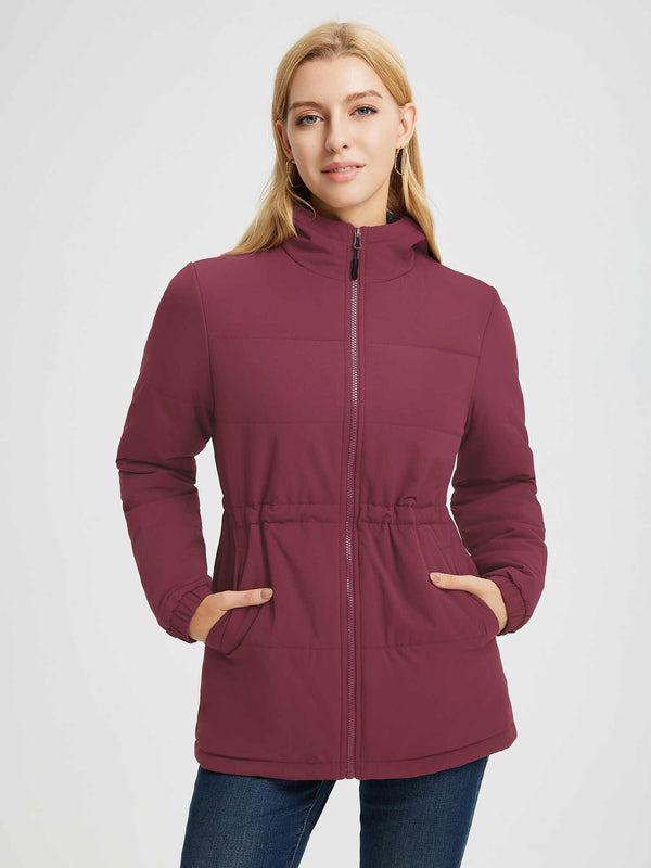 Women's Cinch Waist Puffer Jacket