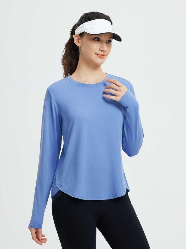 Running Cross Hem Long-Sleeve T-Shirt