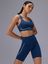 Freeleaf Printed Spaghetti Strap Sports Bra