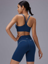 Freeleaf Printed Spaghetti Strap Sports Bra