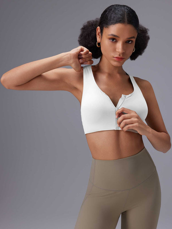 Front Zip Sports Bra
