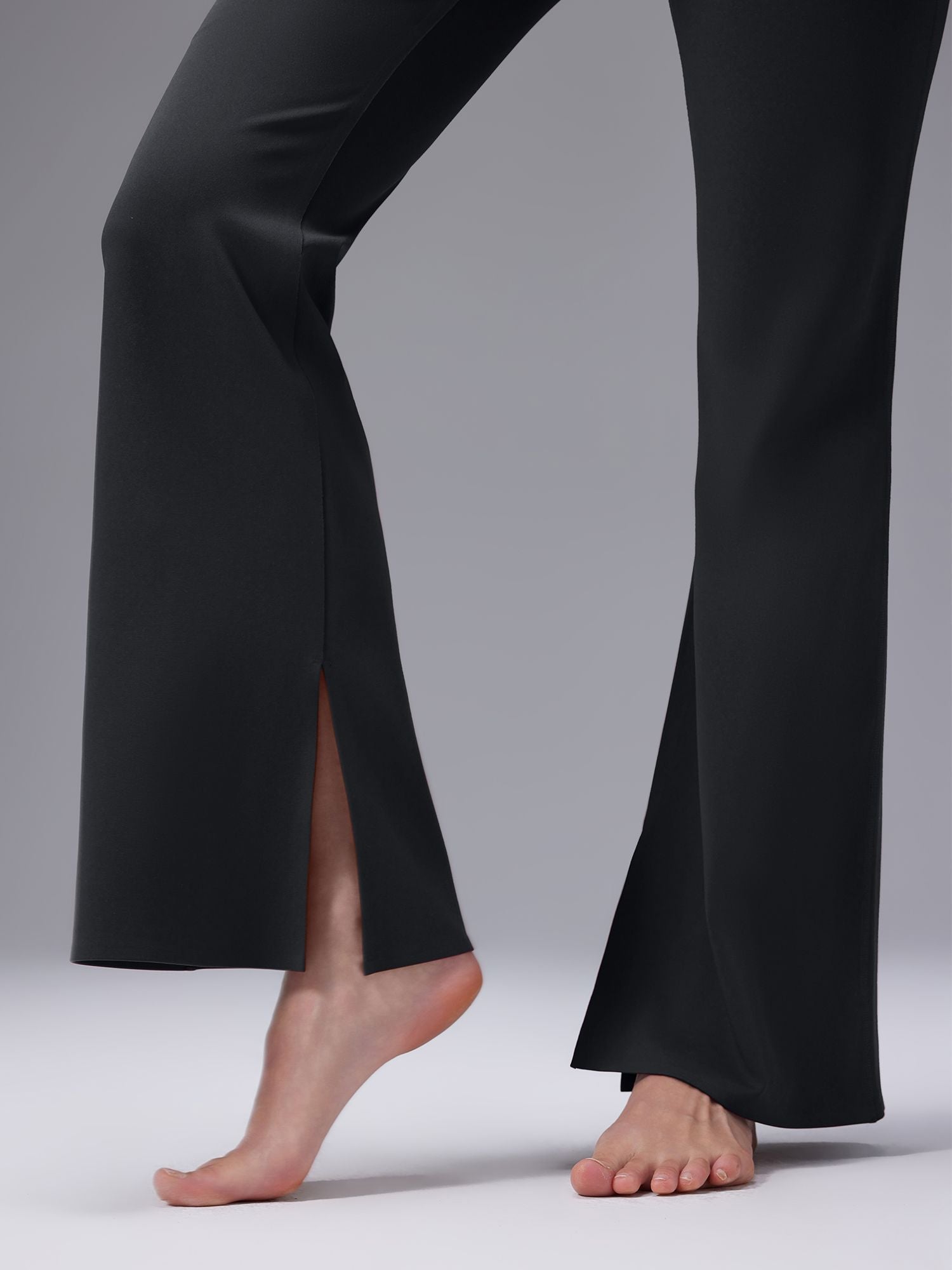Cozy Fleece High-Waist Flare Pocket Pants