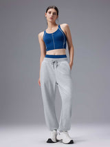 Relaxed Fit Elastic-Cuff Pants