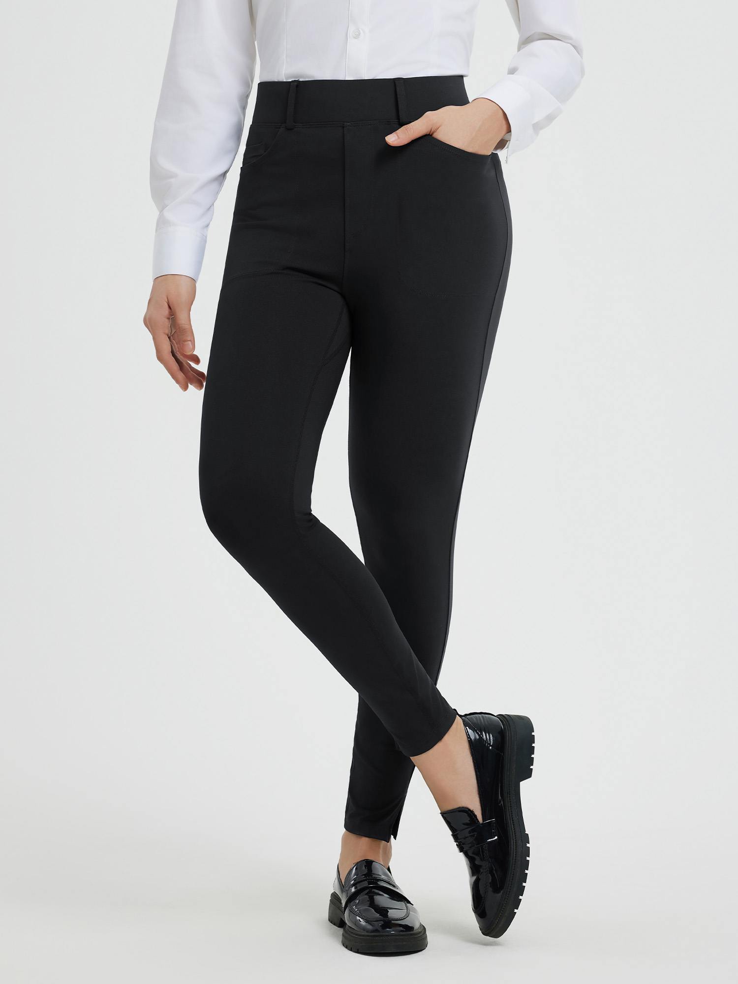 High-Waisted Yoga Pants | Office-Ready with Pockets - Baleaf Dark Brown / XL High-Waisted Yoga Pants | Office-Ready with Pockets - Baleaf Dark Brown / XL