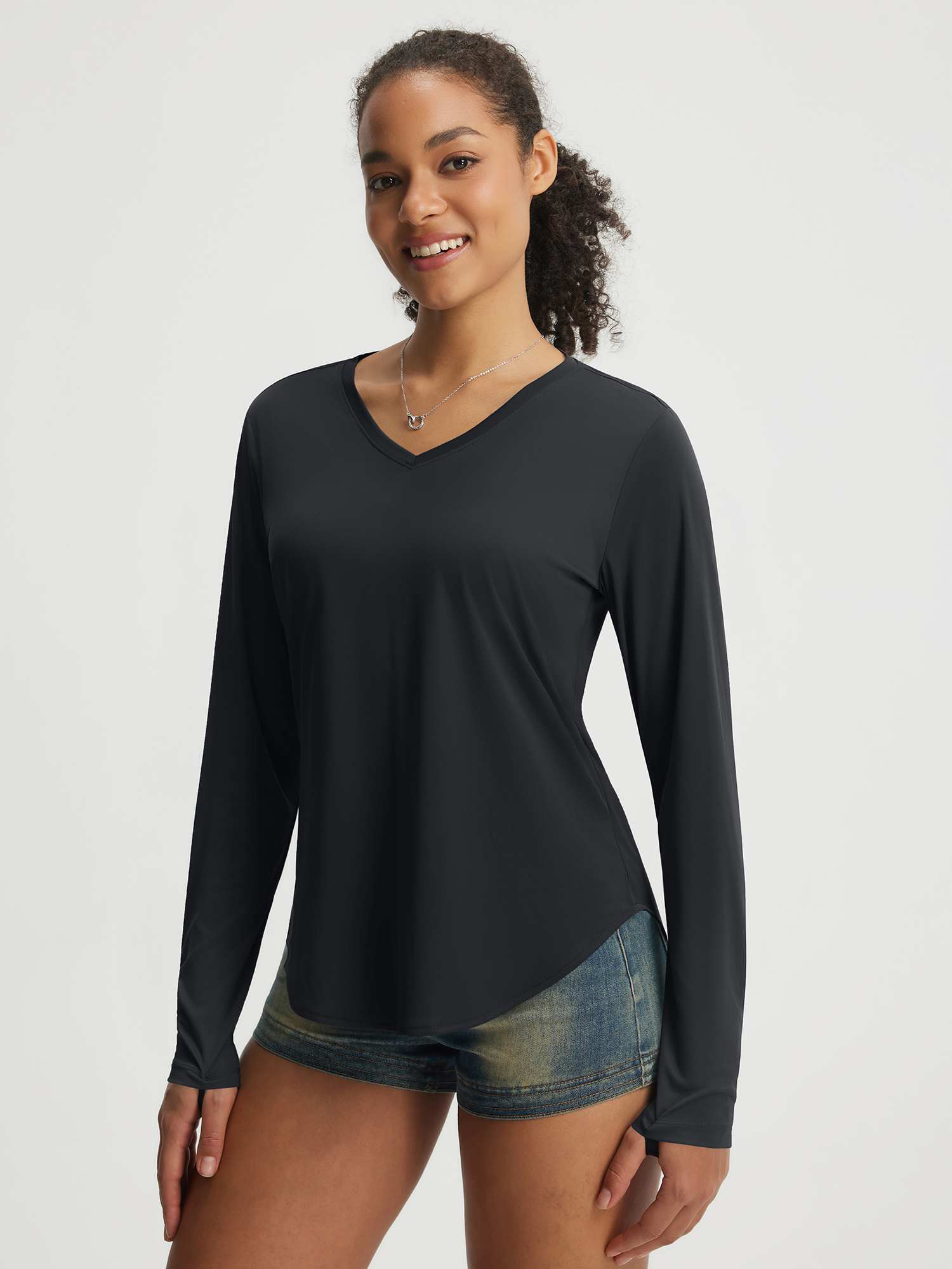 Baleaf UPF 50+ V Neck Long-Sleeve Shirt