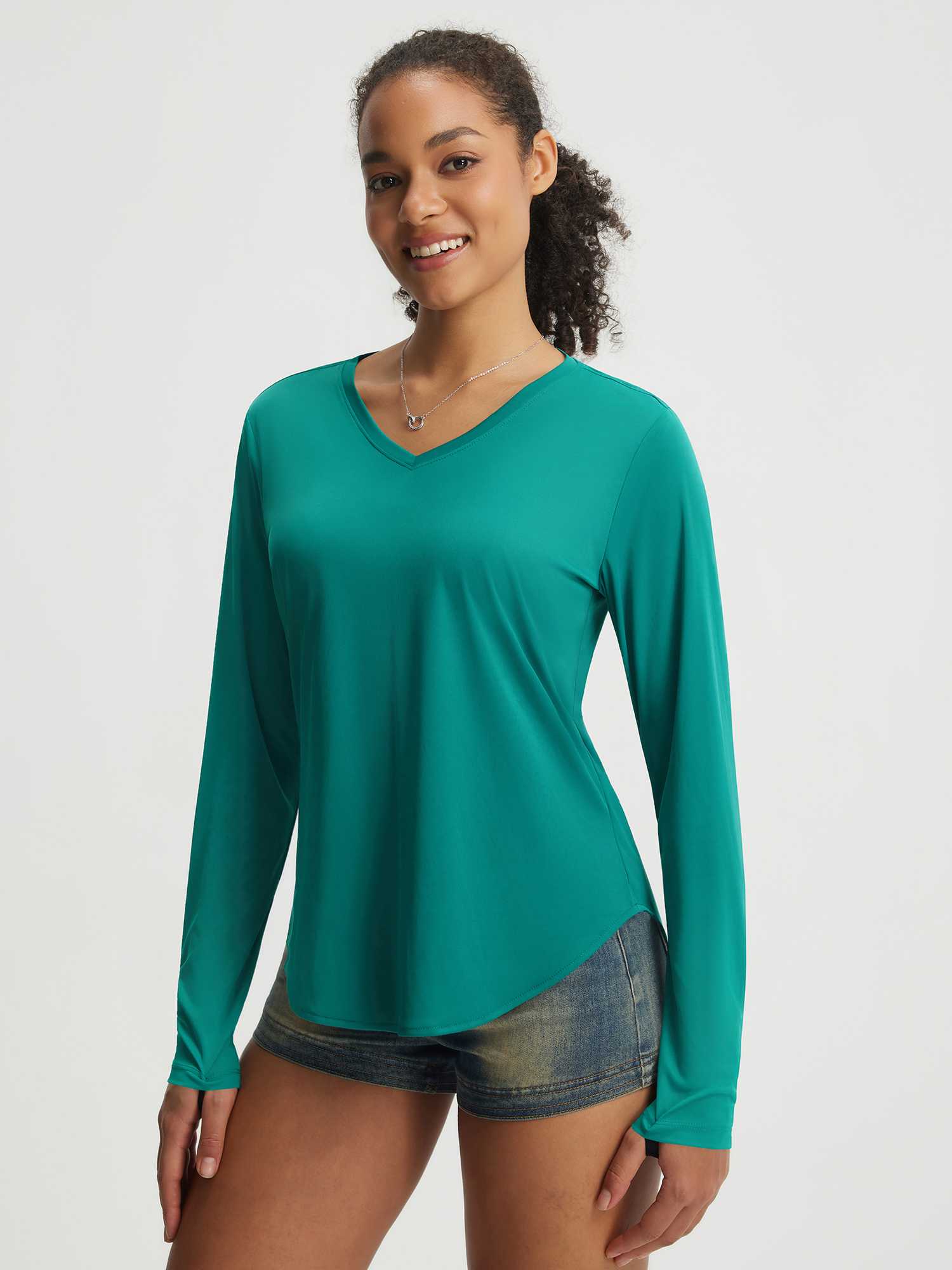 Baleaf UPF 50+ V Neck Long-Sleeve Shirt