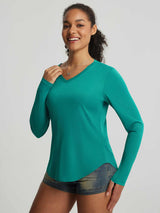 Baleaf UPF 50+ V Neck Long-Sleeve Shirt