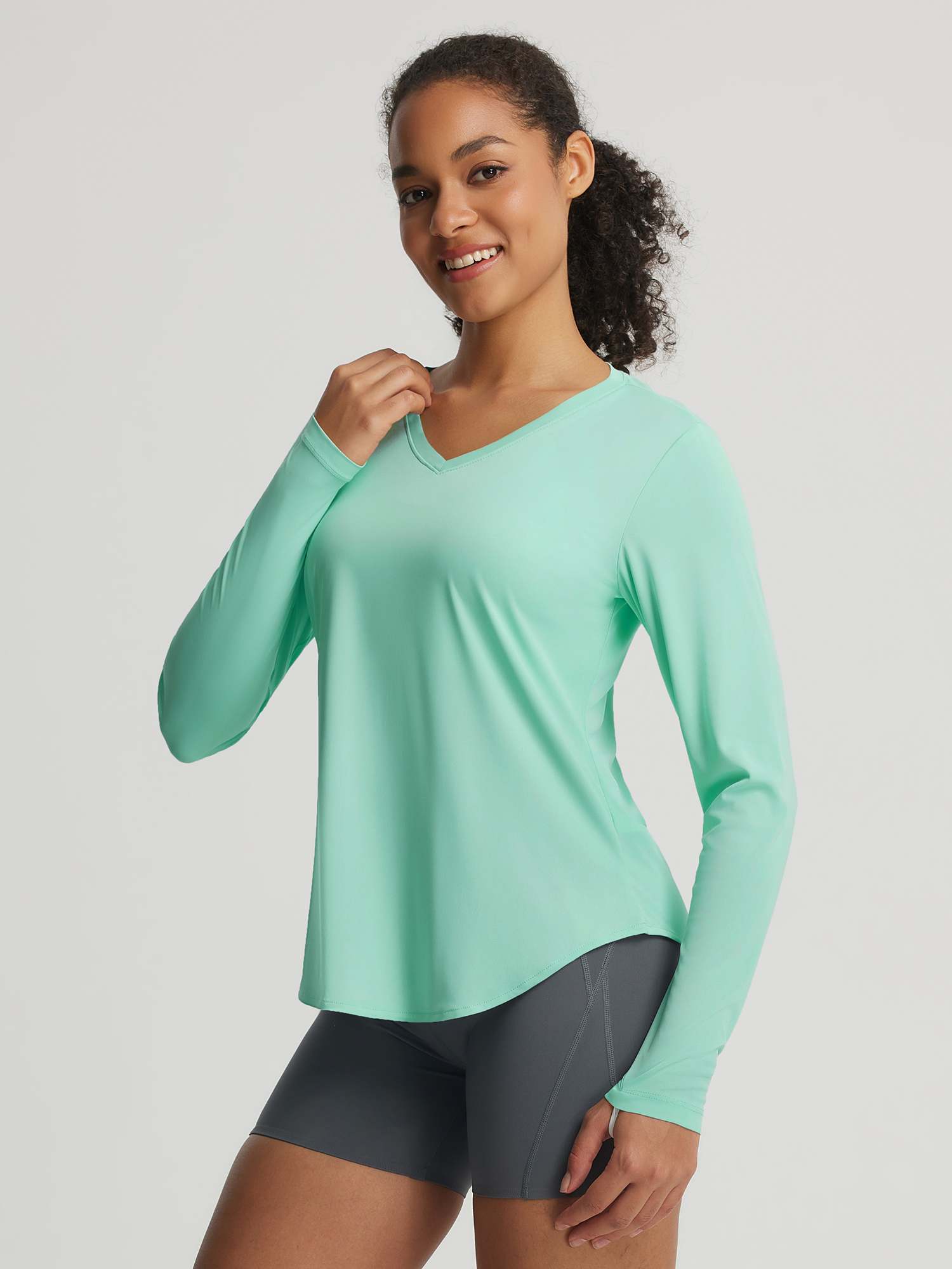 Baleaf UPF 50+ V Neck Long-Sleeve Shirt