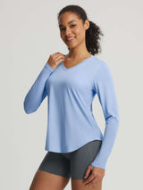 Baleaf UPF 50+ V Neck Long-Sleeve Shirt