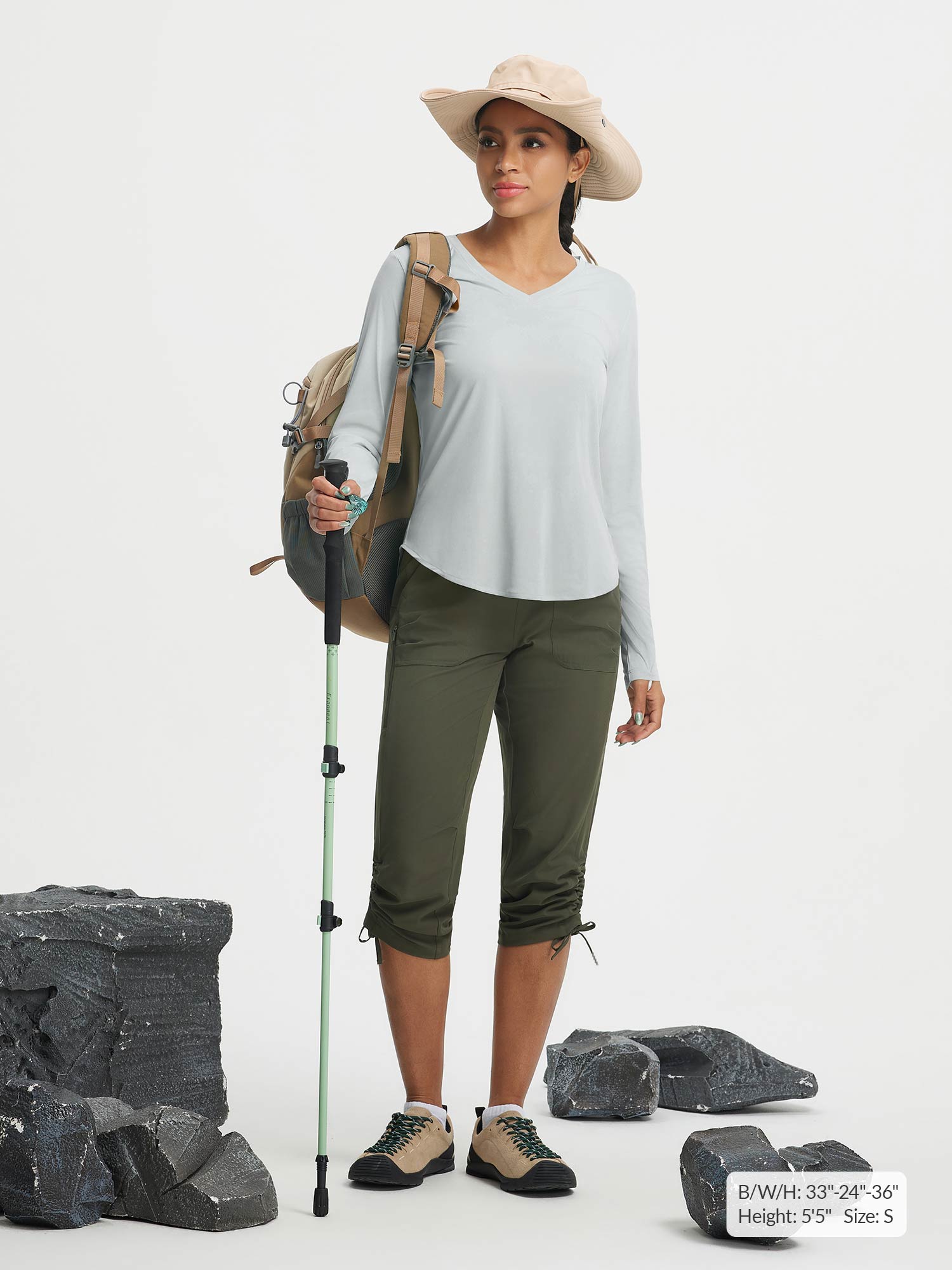 Baleaf UPF 50+ V Neck Long-Sleeve Shirt