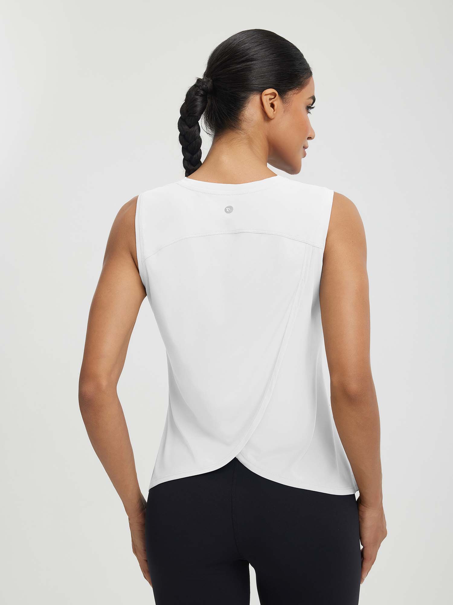 Women's UPF 50+ Open Back Crop Top | Breathable Running Tank