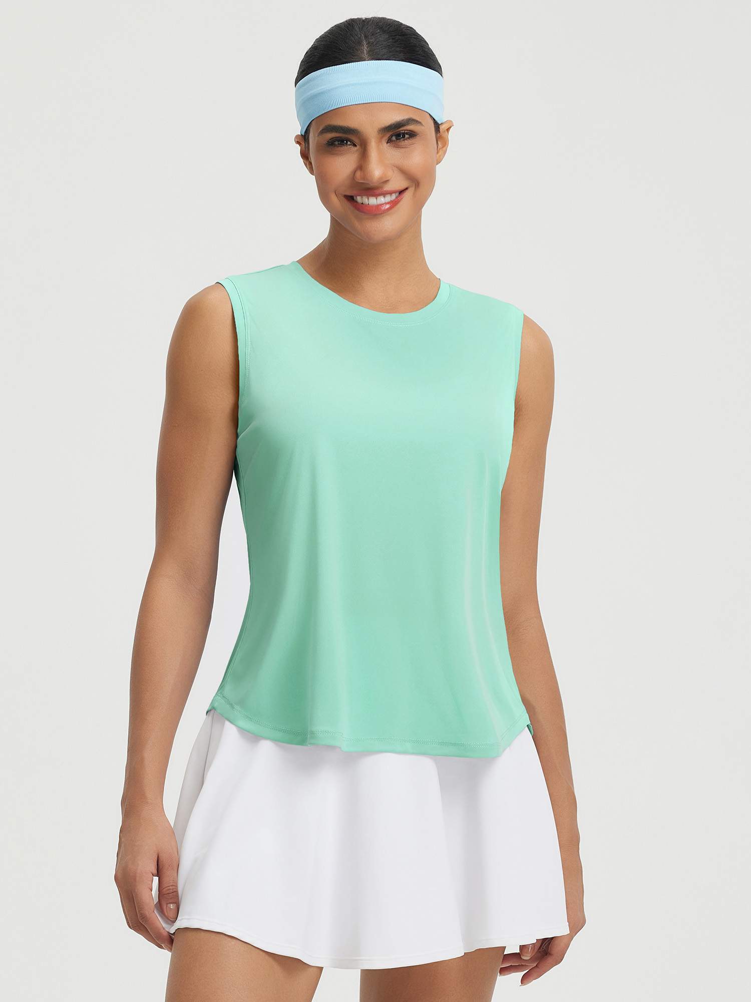 UPF50+ High Neck Workout Tank Top