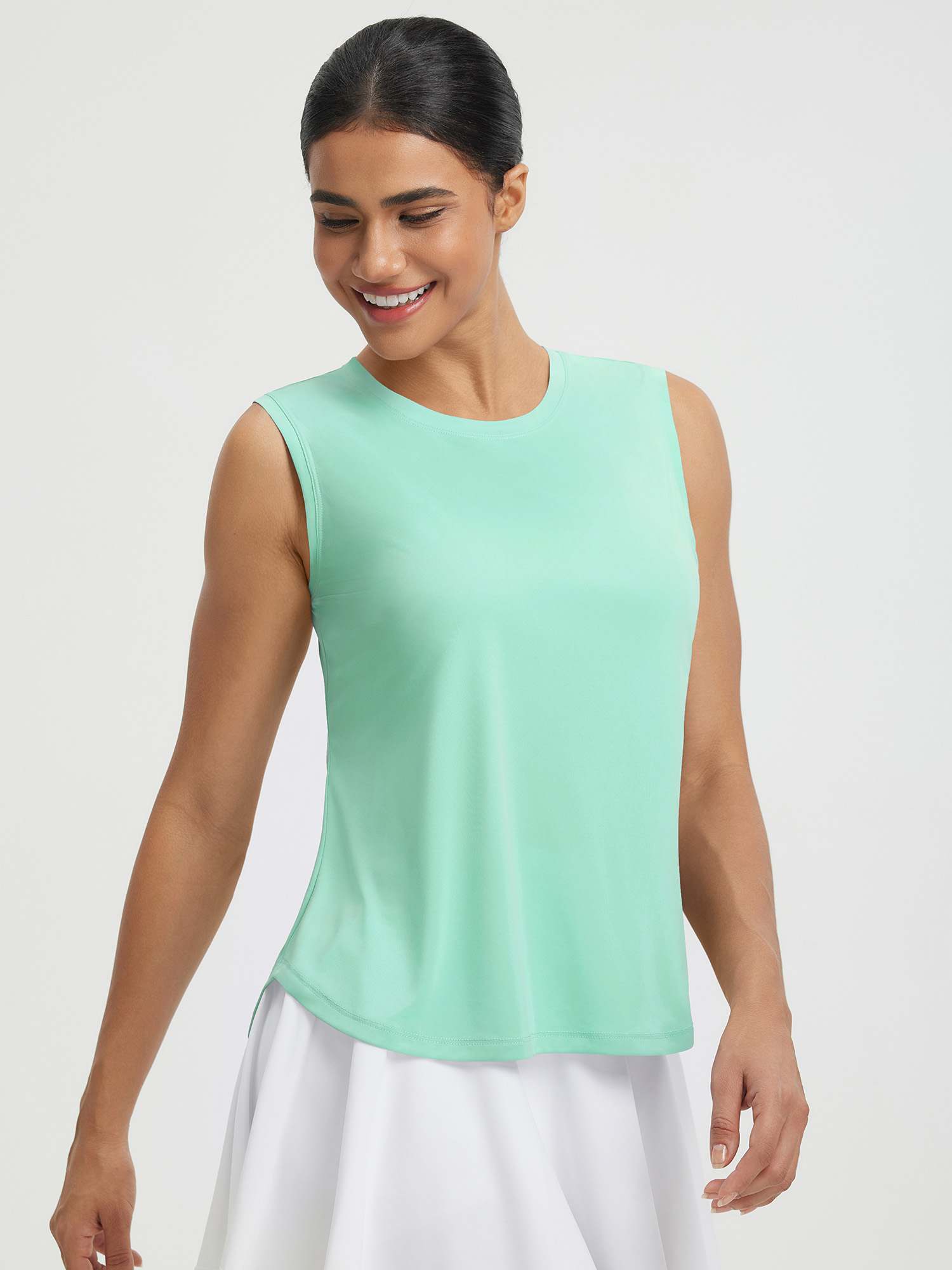 UPF50+ High Neck Workout Tank Top