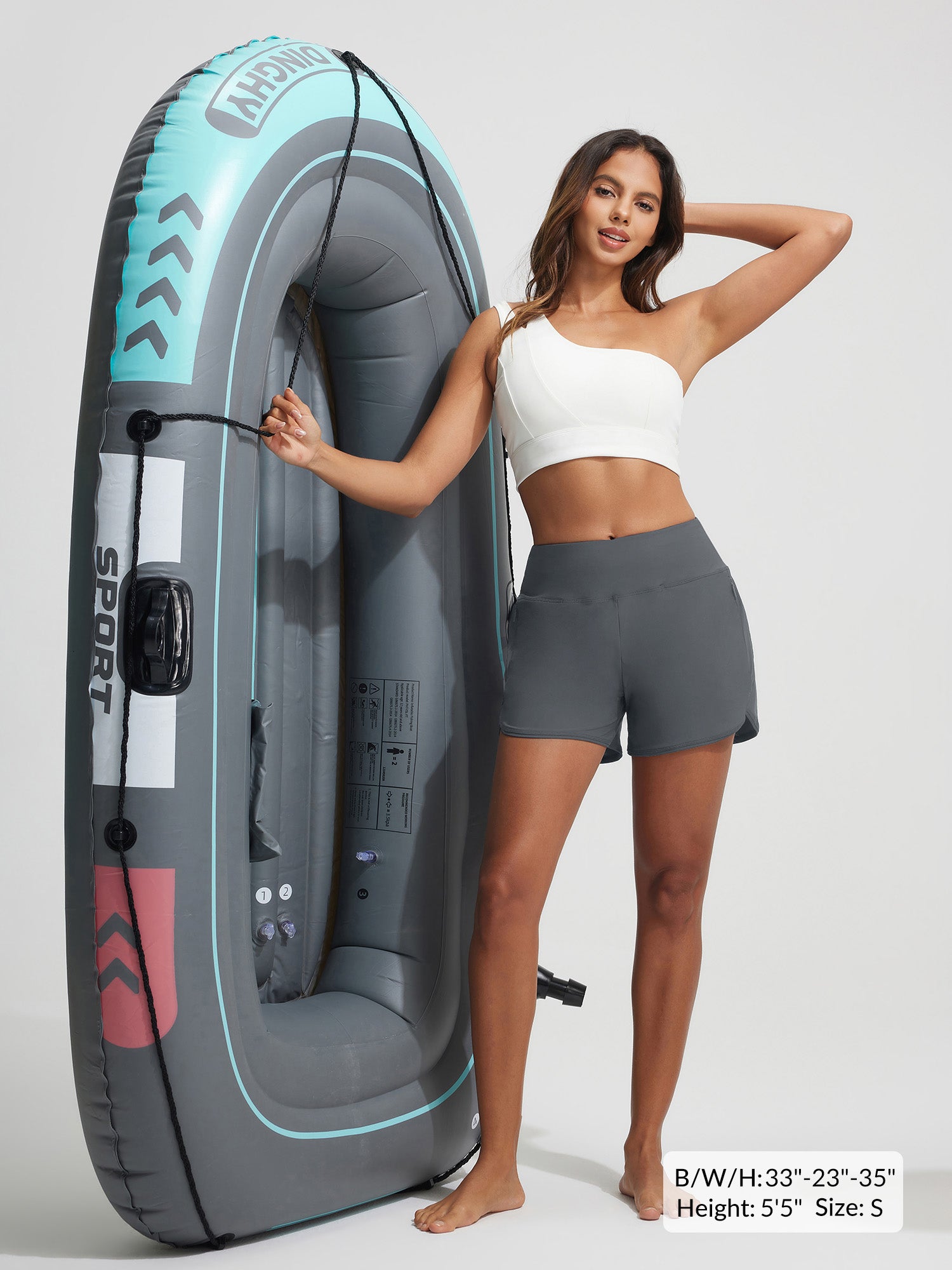 Baleaf UPF 50+ High-Rise Zipper Pockets Board Short 7''