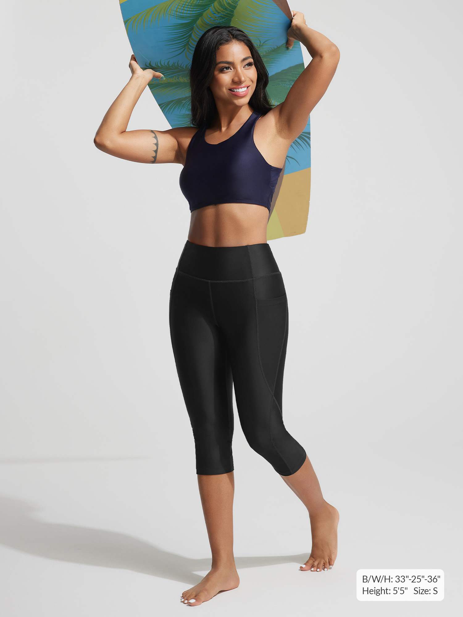 UPF50+ 18" High Rise Swim Capris