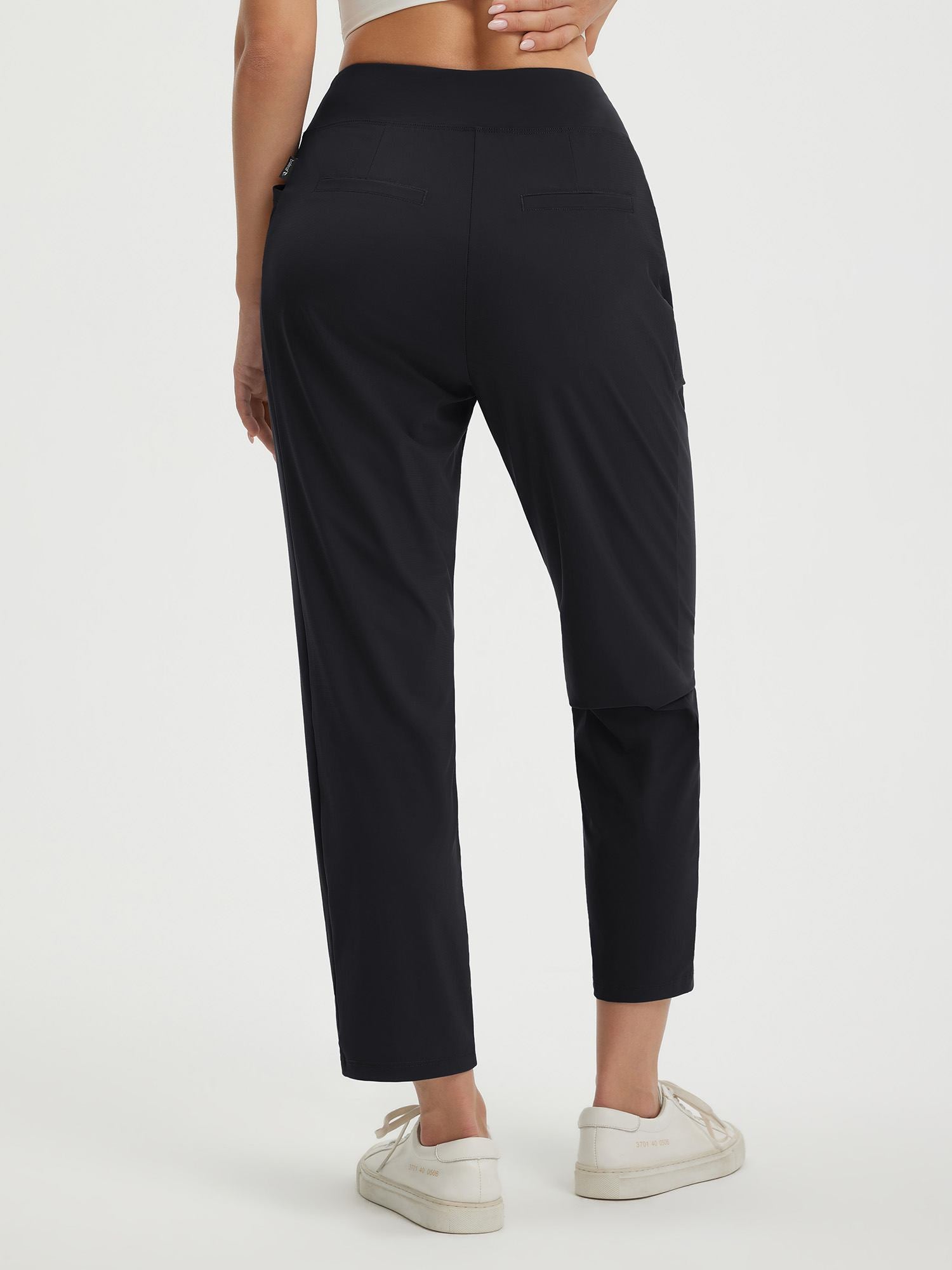 25" Ankle Length Pull On Travel Pants (Petite)