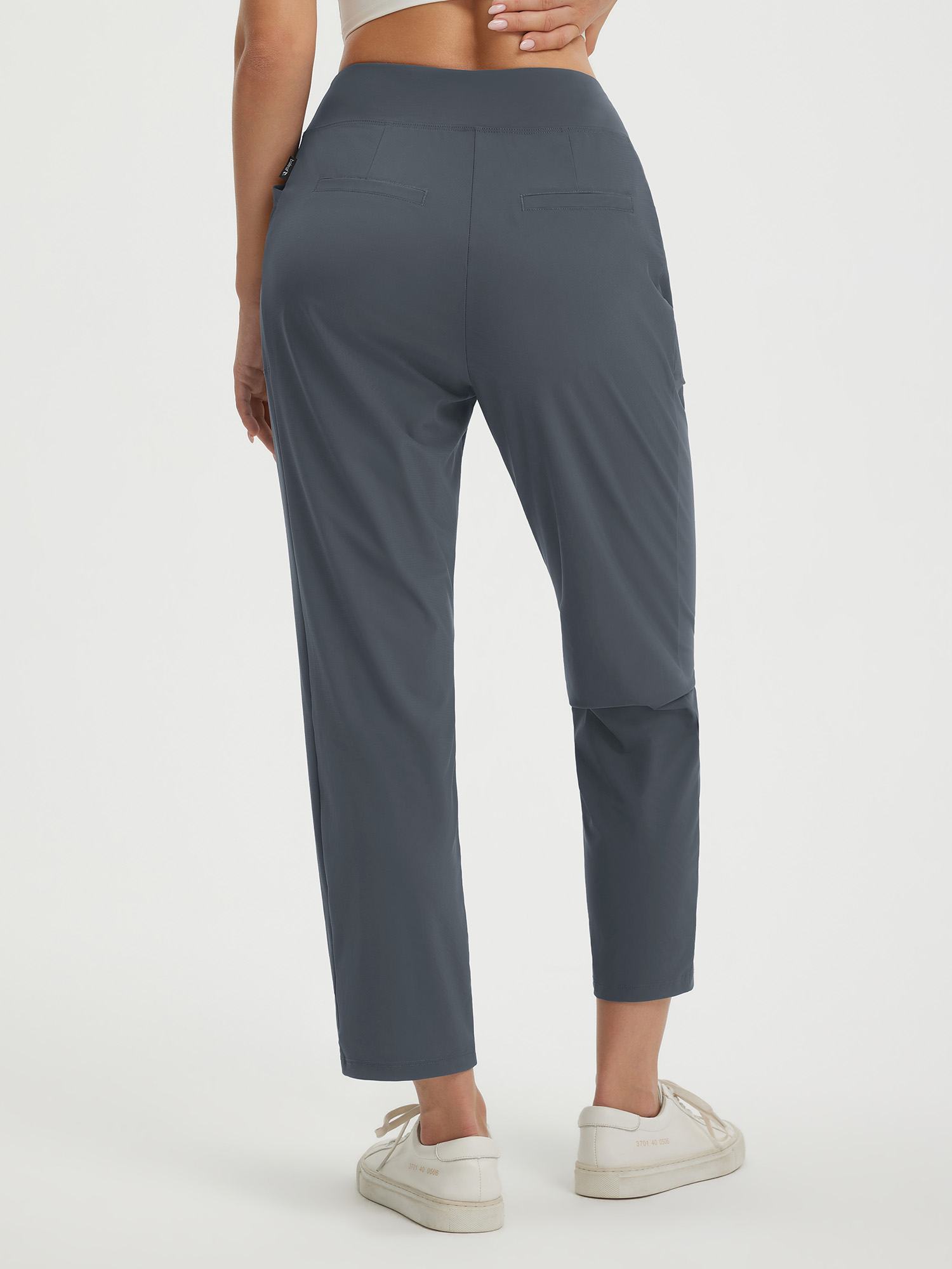 25" Ankle Length Pull On Travel Pants (Petite)