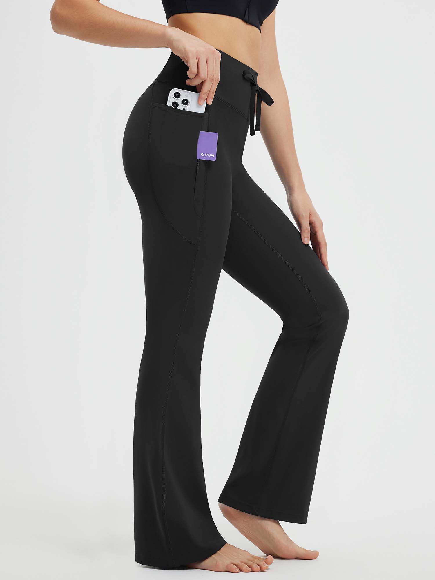 Legging de yoga évasé SoftMove™ - Beige pêche - FEMME | H&M FR