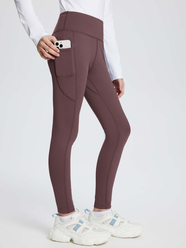 Girls' Fleece-Lined Yoga Leggings
