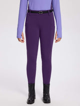 baleaf Girls Riding Pants, Fleece Winter Breeches Full Seat Silicone Kids Horseback Equestrian Zipper Pocket Tight