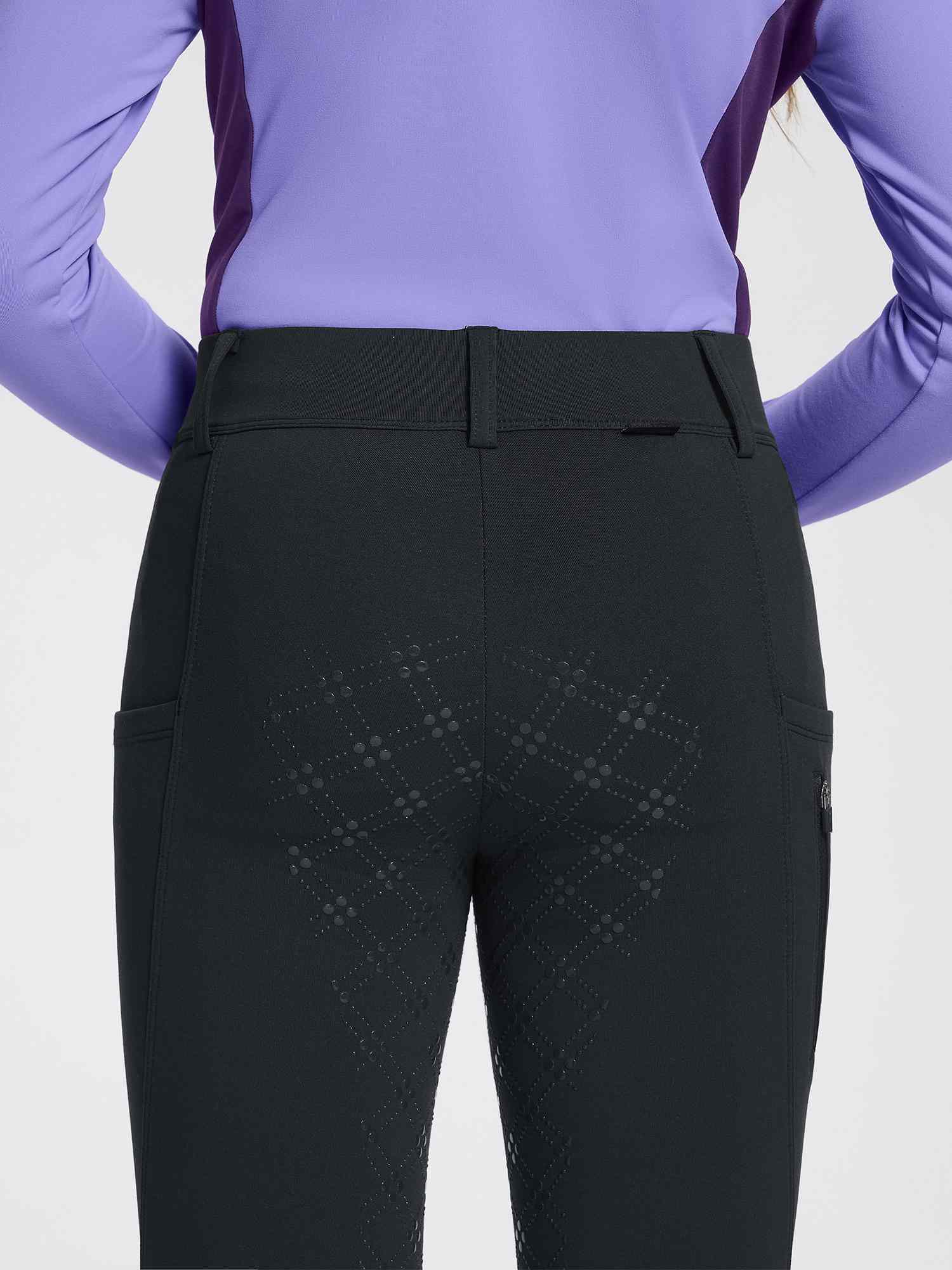 baleaf Girls Riding Pants, Fleece Winter Breeches Full Seat Silicone Kids Horseback Equestrian Zipper Pocket Tight