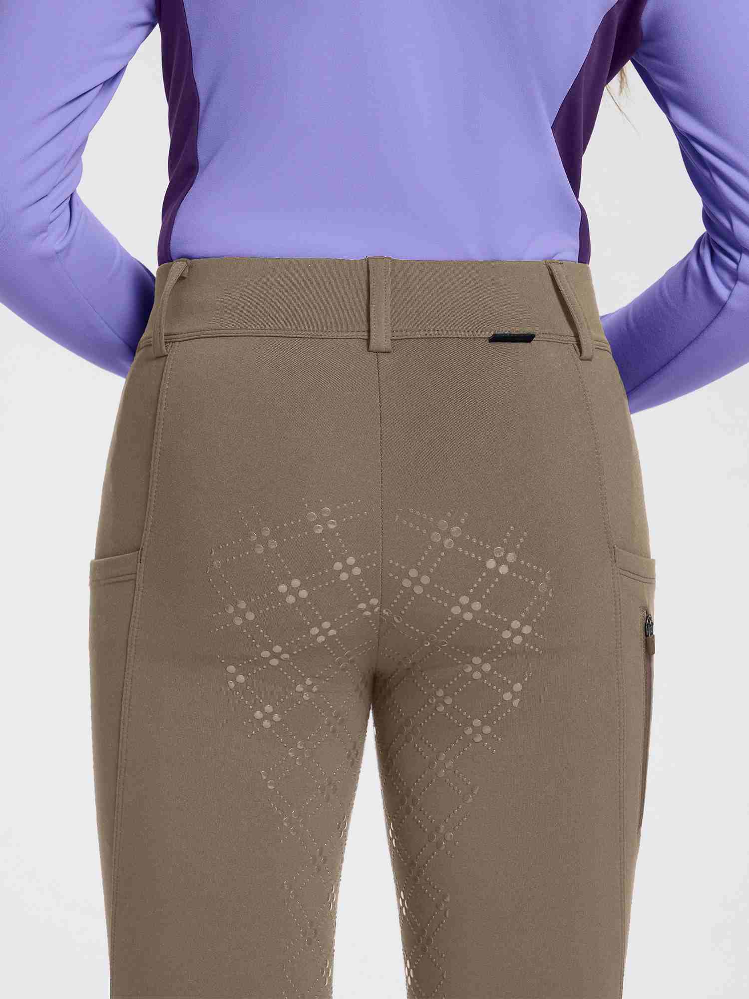 baleaf Girls Riding Pants, Fleece Winter Breeches Full Seat Silicone Kids Horseback Equestrian Zipper Pocket Tight