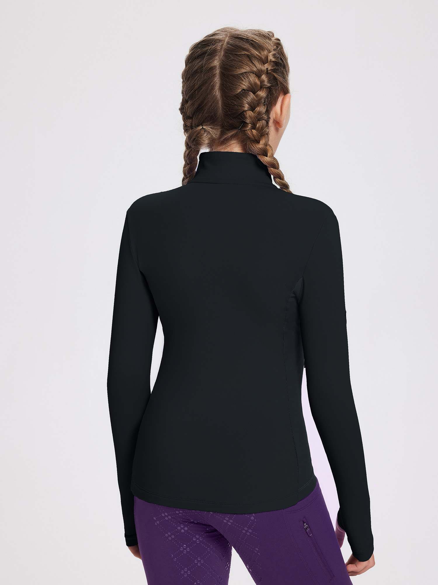 baleaf Girls Long Sleeve Shirts Fleece Jacket Fall Half Zip Pullover Kids Sweatshirts Athletic Thermal Coat