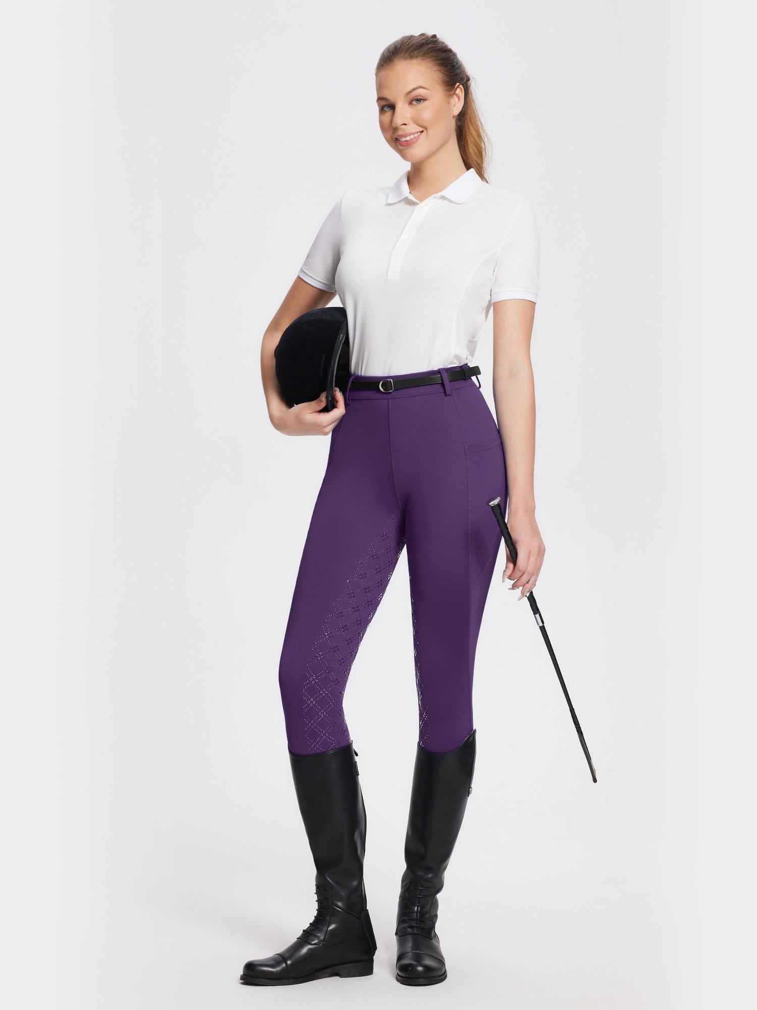 BALEAF Pantalon D'Équitation Femme - Legging Silicone Antidérapant Avec Poche Zippée - Confort Et Maintien Parfait En Selle