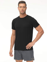 Baleaf Men's Fitted Crew Neck Short Sleeve T-shirts Anthracite Main