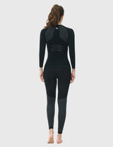 Baleaf Women's Lightweight Quick-Dry Thermal Suit Anthracite Back