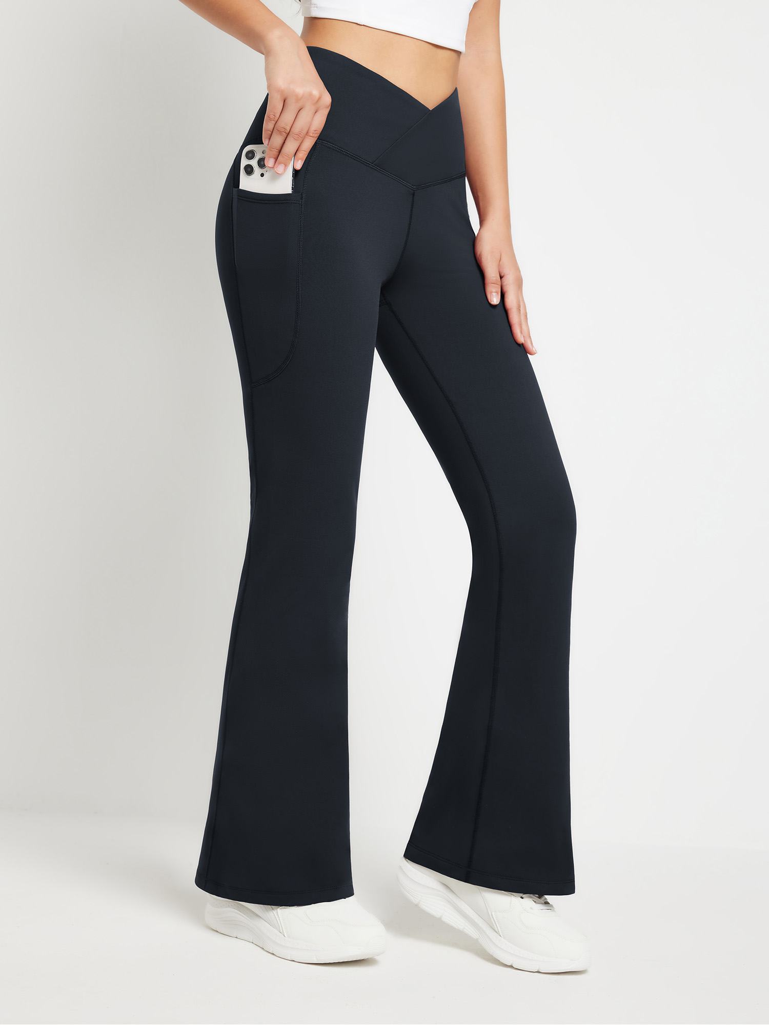 BALEAF Dames Crossover Flare Leggings Hoge Taille Stretchy Bootcut Yoga BALEAF Dames Crossover Flare Leggings Hoge Taille Stretchy Bootcut Yoga