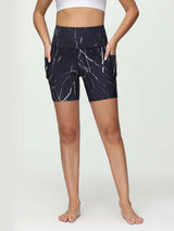Women's 6" High-Waisted Printed Yoga Shorts