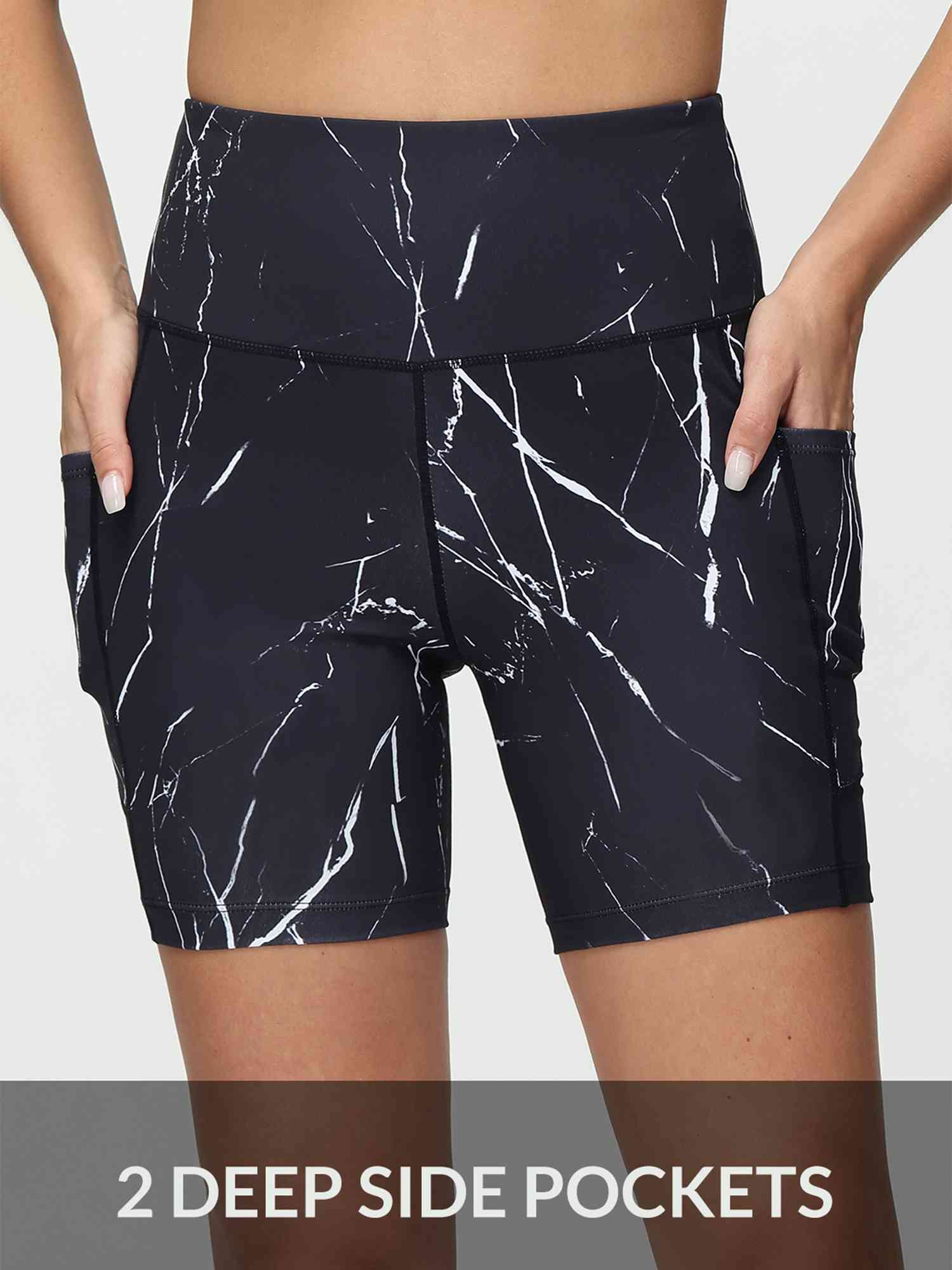 Women's 6" High-Waisted Printed Yoga Shorts